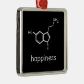 geluk serotoninemoleculen metalen ornament (Rechts)