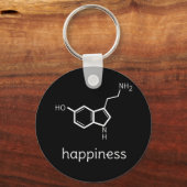 geluk serotoninemoleculen sleutelhanger (Voorkant)