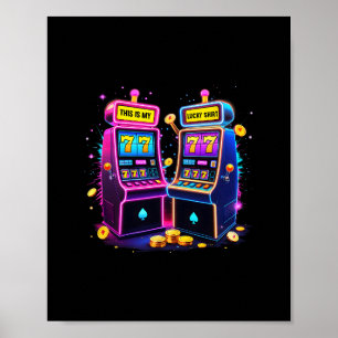 Geluk Slot Machine Casino Gokkers Liefhebbers Las Poster