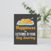 Geluk Snoring Dog Love Pet Owner Briefkaart (Staand voorkant)