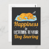 Geluk Snoring Dog Love Pet Owner Briefkaart (Voorkant / Achterkant)