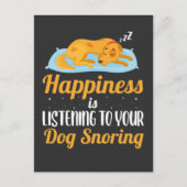 Geluk Snoring Dog Love Pet Owner Briefkaart (Voorkant)