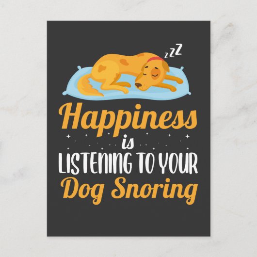 Geluk Snoring Dog Love Pet Owner Briefkaart (Voorkant)