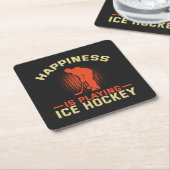 Geluk speelt ijskap kartonnen onderzetters (Schuin)