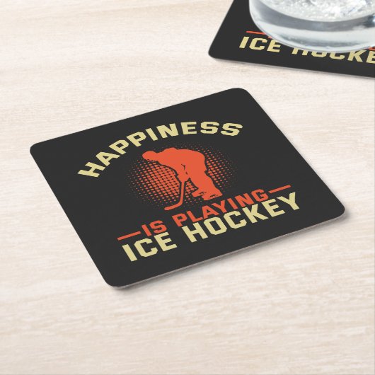 Geluk speelt ijskap kartonnen onderzetters (Schuin)