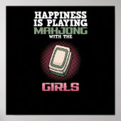 Geluk speelt Mahjong Game Player Games Poster (Voorkant)