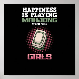 Geluk speelt Mahjong Game Player Games Poster
