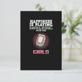 Geluk speelt Mahjong Game Player Games RSVP Kaartje (Staand voorkant)