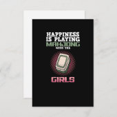 Geluk speelt Mahjong Game Player Games RSVP Kaartje (Voorkant / Achterkant)