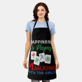 Geluk speelt Mahjong met de meisjes Schort (Gedragen)