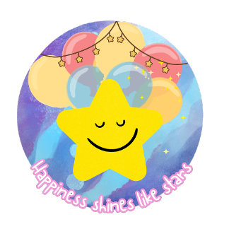 Geluk straalt als sterren sticker