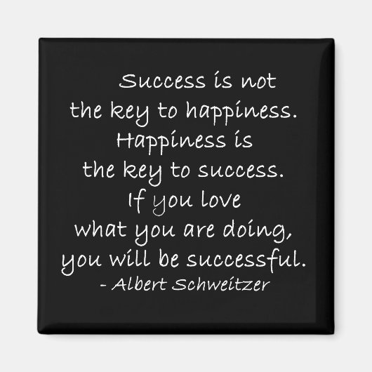 Geluk & succes citaat magneet (Voorkant)