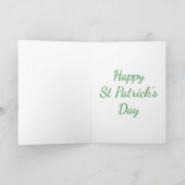 Geluk tegemoet springen Grappige St. Patrick Dag K Kaart (Binnen)