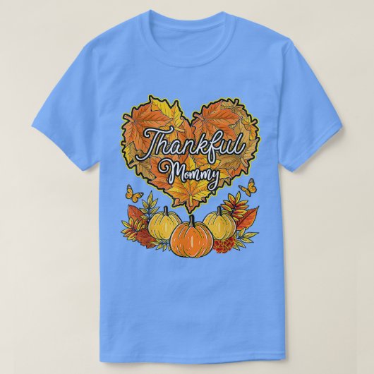 Geluk Thanksgiving najaar Herfst Maple Thankful T-shirt (Design voorkant)