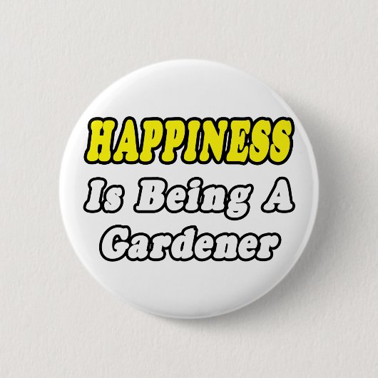 Geluk...Tuinman Ronde Button 5,7 Cm (Voorkant)