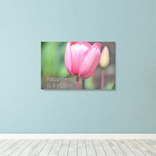 Geluk Tulpen Canvas Afdruk (Insitu (Houten vloer))
