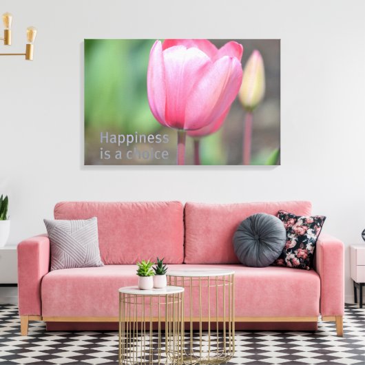 Geluk Tulpen Canvas Afdruk (Insitu (Woonkamer))