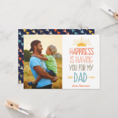 Geluk | Vaderdag plat kaart foto (Voorkant / Achterkant in situ)