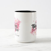 Geluk van binnenuit tweekleurige koffiemok (Center)