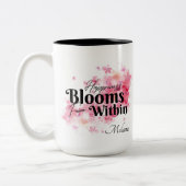 Geluk van binnenuit tweekleurige koffiemok (Links)