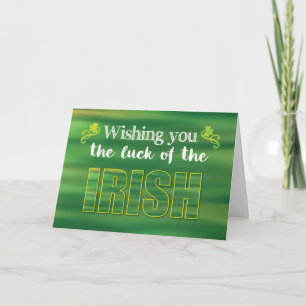 Geluk van de Ieren, Groene St. Patrick's Day Kaart