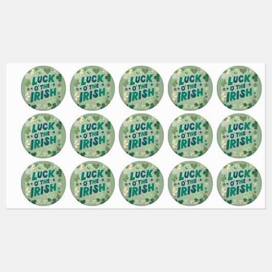 Geluk van de Ieren Labels (Vel)