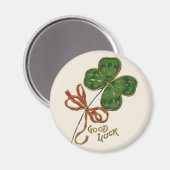 Geluk van de Ieren Magnet voor St. Patrick's Dag (Voorkant / Achterkant)