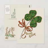 Geluk van de Ieren St. Patrick's Day briefkaart (Voorkant / Achterkant)