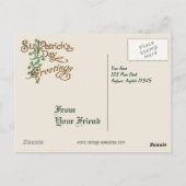Geluk van de Ieren St. Patrick's Day briefkaart (Achterkant)