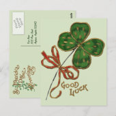 Geluk van de Ieren St. Patrick's Day briefkaart (Voorkant / Achterkant)