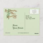 Geluk van de Ieren St. Patrick's Day briefkaart (Achterkant)