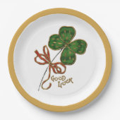 Geluk van de Ieren St. Patrick's Papieren Bord (Voorkant)