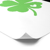 Geluk van de Ieren Verticale Shamrock Bord Poster (Hoek)