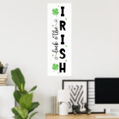Geluk van de Ieren Verticale Shamrock Bord Poster (Thuiskantoor)