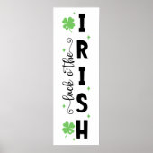 Geluk van de Ieren Verticale Shamrock Bord Poster (Voorkant)