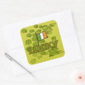 Geluk van de Ieren Vierkante Sticker (Envelop)