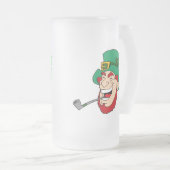 Geluk van de Ierse Kabouter Matglas Stein Bierpul (Voorkant rechts)