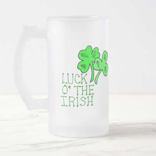 Geluk van de Ierse Kabouter Matglas Stein Bierpul (Links)