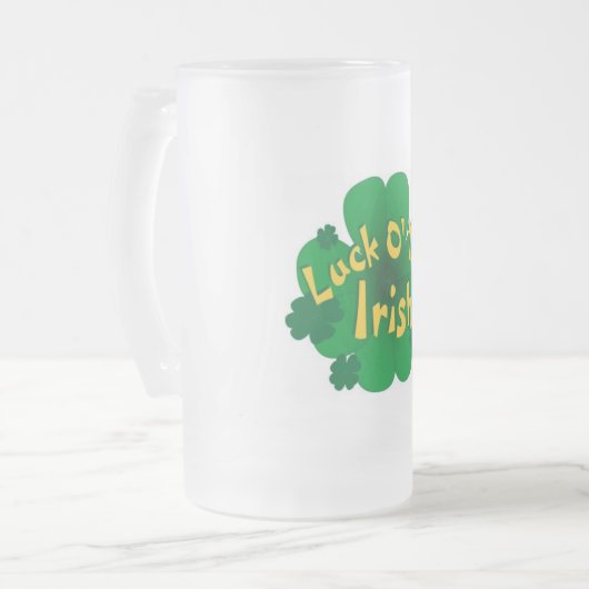 geluk van de ierse matglas bierpul (Voorkant links)