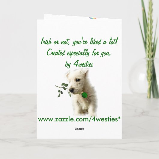 Geluk van de Ierse Pot van Goud, Regenboog, Groen Kaart (Achterkant)