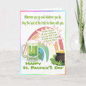 Geluk van de Ierse Pot van Goud, Regenboog, Groen Kaart (Voorkant)