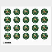 Geluk van de Ierse schattige kabouter groen goud Ronde Sticker (Vel)