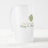 Geluk van de Ierse Stein Matglas Bierpul (Voorkant links)