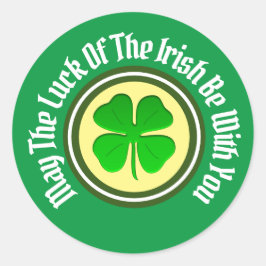 Geluk van de Irish Shamrock ronde Sticker