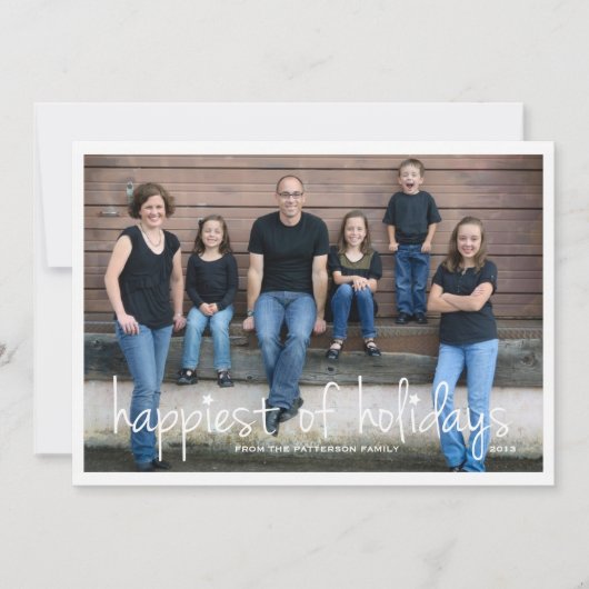 Geluk van de kerstcadeaukaart van Feestdagen Feestdagenkaart (Voorkant)