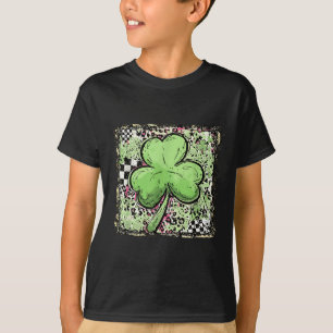 Geluk van de tegels St. Patrick's Day luipaard gel T-shirt