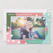 Geluk van Feestdagen Kleurrijke Abstracte kerst Kaart (Voorkant)