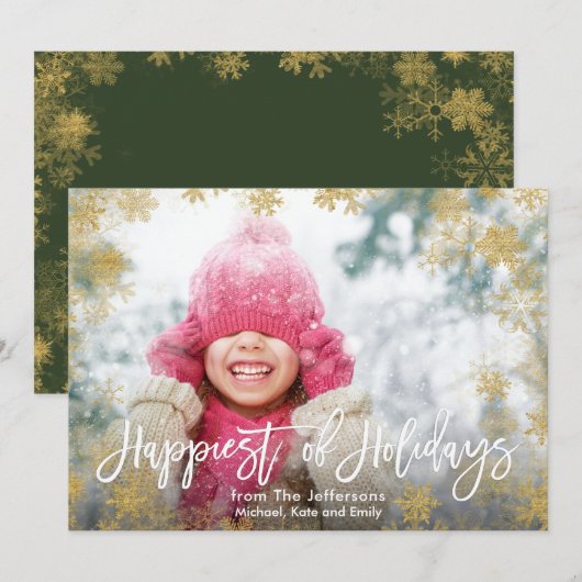 Geluk van Feestdagen Volledige foto Feestdagenkaart (Voorkant / Achterkant)