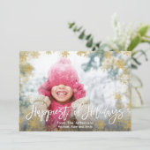 Geluk van Feestdagen Volledige foto Feestdagenkaart (Staand voorkant)