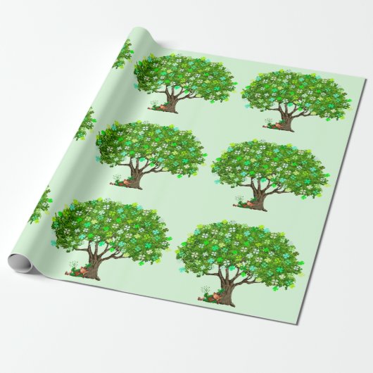 Geluk van het Ierse inpakpapier (Uitgerold)